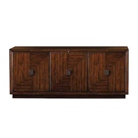 Transitional Rustic Summerton Media Console with Smart Eye Receiver